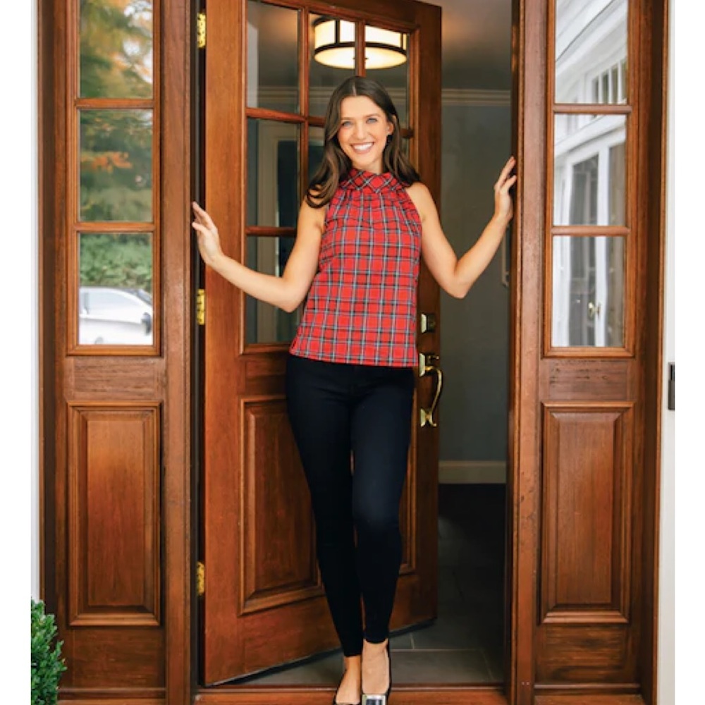 Sail to Sable Plaid Pattern Blouse